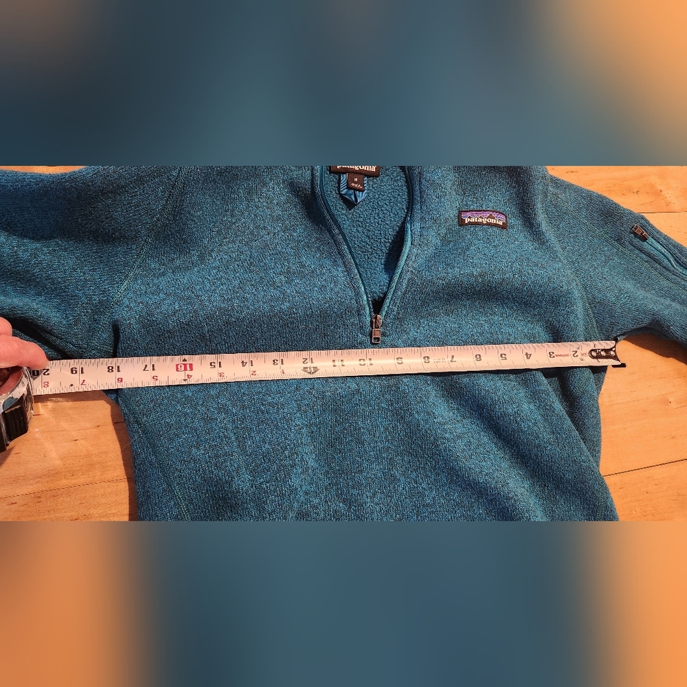 18. Patagonia Better Sweater 1/4 Zip Pullover in Elwha Blue Teal M - Retail $129 - Picture 7 of 9